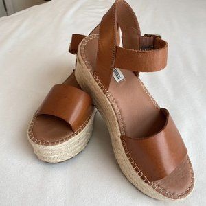 Steve Madden Piano Platform Wedge Sandal, Size 8 in Natural color